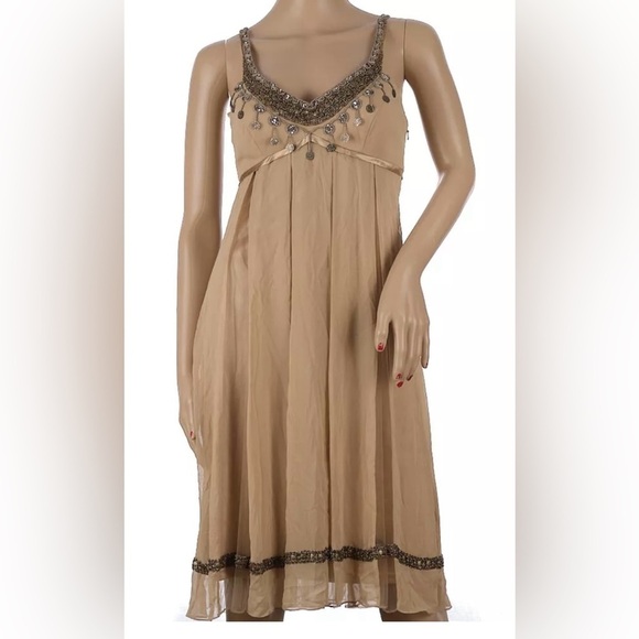 Vintage 90’s Sue Wong Nocturne Hand Beaded 100% Silk Dress Size 4 - Picture 1 of 12